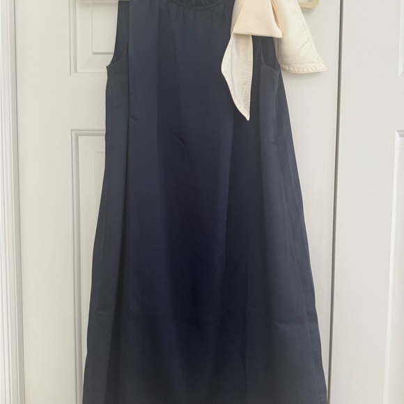 J. Crew Dresses & Skirts - Elegant J. Crew Navy Dress with Cream Bow